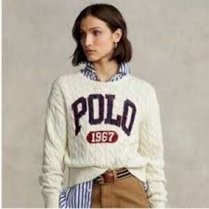 polo ralph lauren women sweater Cable Knit Polo 1967
